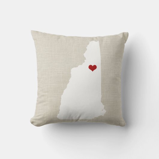 New Hampshire Zuhause-Staats-Kissen 16" x 16" Kissen (Vorderseite)