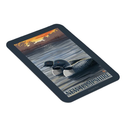 New HampshireCommon Loon Magnet (Rechte Seite)