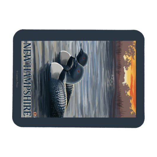 New HampshireCommon Loon Magnet (Horizontal)