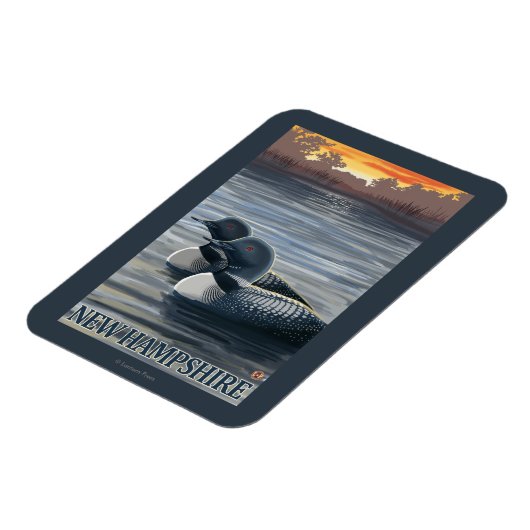 New HampshireCommon Loon Magnet (Linke Seite)