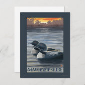 New HampshireCommon Loon Postkarte (Vorne/Hinten)