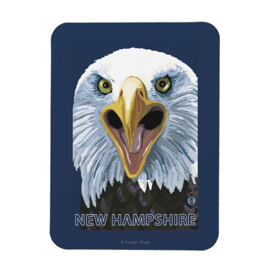 New HampshireEagle Up Nah Magnet (Vertikal)