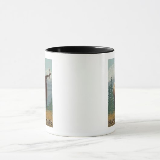 New HampshireElk Scene Tasse (Zentrum)