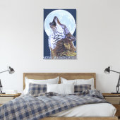 New HampshireHowling Wolf Leinwanddruck (Insitu (Schlafzimmer))