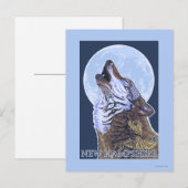 New HampshireHowling Wolf Postkarte (Vorne/Hinten)