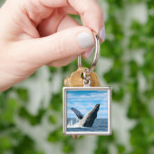 New HampshireHumpback Whale Scene Schlüsselanhänger (Hand)