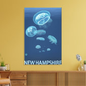 New HampshireJellyfish Scene Leinwanddruck (Insitu (Wohnzimmer))