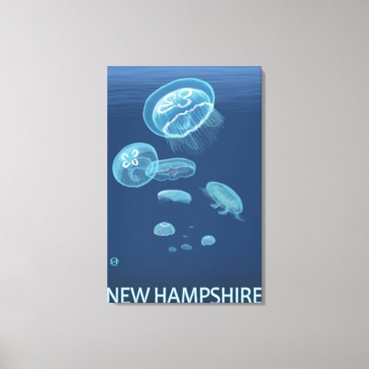New HampshireJellyfish Scene Leinwanddruck (Vorderseite)