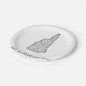 New Hampshirekarte Pappteller