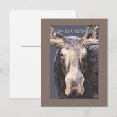 New HampshireMoose Up Nah Postkarte (Vorne/Hinten)