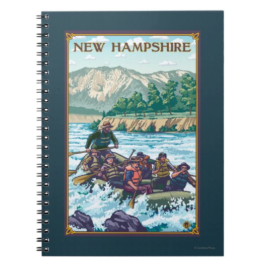 New HampshireRiver Rafting Scene Notizblock (Vorderseite)