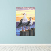 New HampshireSea Gulls Scene Leinwanddruck (Insitu (Holzboden))