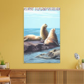 New HampshireSea Lions Scene Leinwanddruck (Insitu (Wohnzimmer))