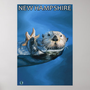 New HampshireSea Otter Scene Poster