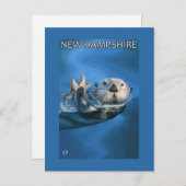 New HampshireSea Otter Scene Postkarte (Vorne/Hinten)