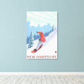 New HampshireSnowboarder Scene Leinwanddruck (Insitu (Holzboden))