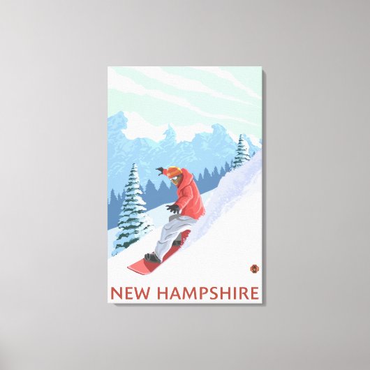 New HampshireSnowboarder Scene Leinwanddruck (Vorderseite)