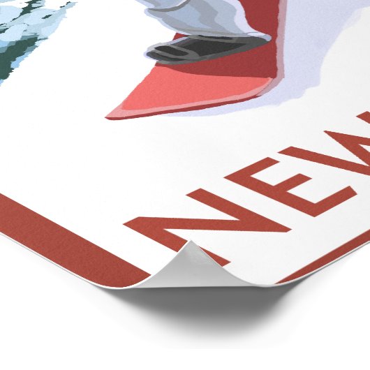 New HampshireSnowboarder Scene Poster (Ecke)