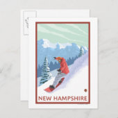 New HampshireSnowboarder Scene Postkarte (Vorne/Hinten)