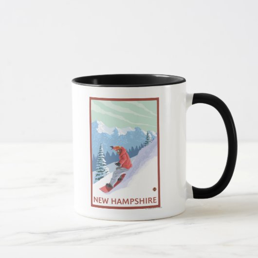 New HampshireSnowboarder Scene Tasse (Rechts)