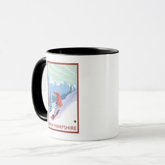 New HampshireSnowboarder Scene Tasse (Vorderseite Links)
