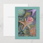 New HampshireTidepool Scene Postkarte (Vorne/Hinten)