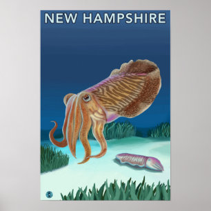 New HampshireTintenfischszene Poster