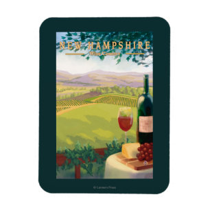 New HampshireWeinlandschaft Magnet
