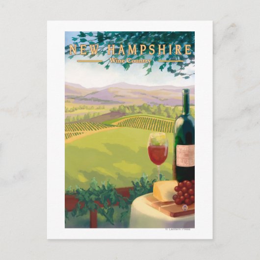 New HampshireWeinlandschaft Postkarte (Vorderseite)