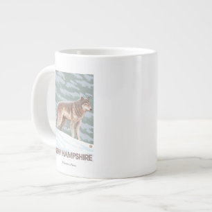 New HampshireWolf Scene Jumbo-Tasse