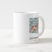 New HampshireWolf Scene Jumbo-Tasse (Vorderseite Rechts)