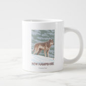 New HampshireWolf Scene Jumbo-Tasse (Rechts)