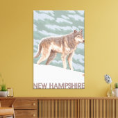 New HampshireWolf Scene Leinwanddruck (Insitu (Wohnzimmer))