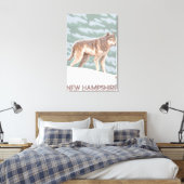New HampshireWolf Scene Leinwanddruck (Insitu (Schlafzimmer))