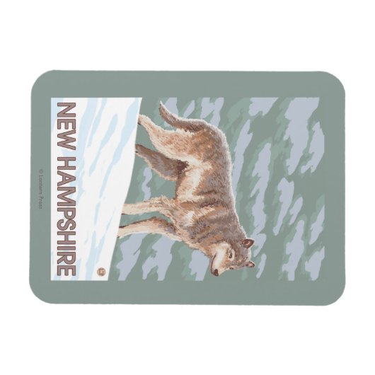 New HampshireWolf Scene Magnet (Horizontal)