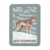 New HampshireWolf Scene Magnet (Vertikal)