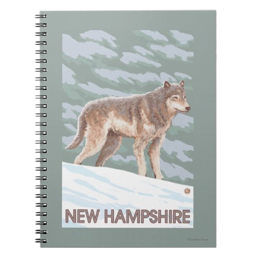 New HampshireWolf Scene Notizblock (Vorderseite)