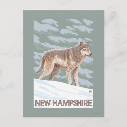 New HampshireWolf Scene Postkarte (Vorderseite)