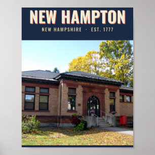 New Hampton New Hampshire Vintage Reiseposter Poster