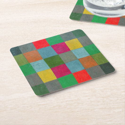 New Harmony, Paul Klee Rechteckiger Pappuntersetzer (angewinkelt)