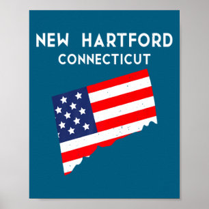 New Hartford Connecticut Usa Staat Amerika Reisen  Poster