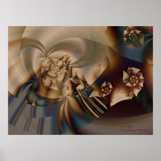 New Hat 2 Abstrakte Fine Fraktal Art Poster (Vorne)