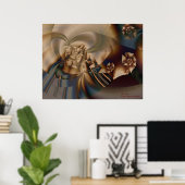 New Hat 2 Abstrakte Fine Fraktal Art Poster (Heimbüro)