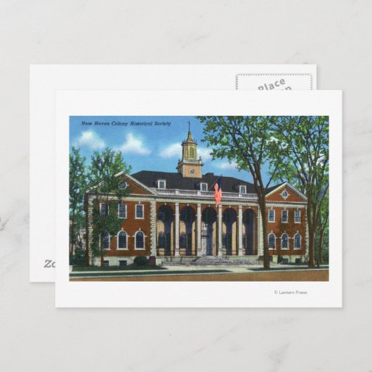 New Haven Colony Historical Society Postkarte (Vorne/Hinten)