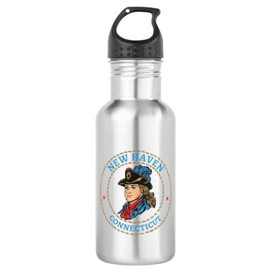 New Haven Connecticut Colonial Edelstahlflasche (Vorderseite)