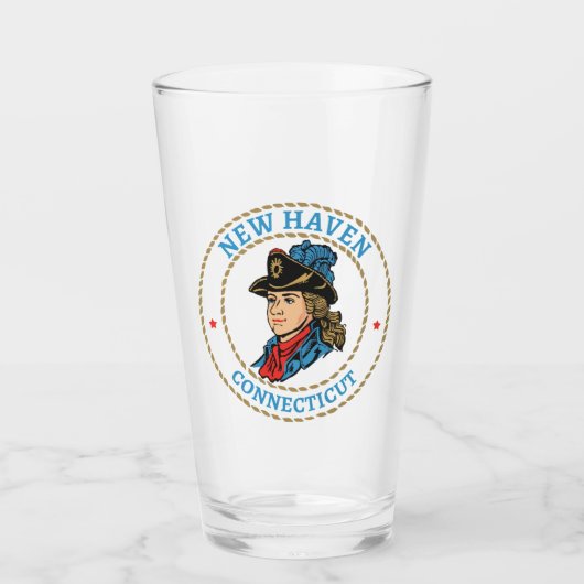 New Haven Connecticut Colonial Glas (Vorderseite)