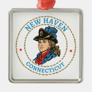 New Haven Connecticut Colonial Ornament Aus Metall