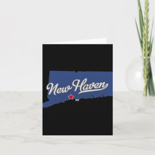 New Haven Connecticut Ct Karte  (Vorderseite)