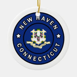 New Haven Connecticut Keramik Ornament