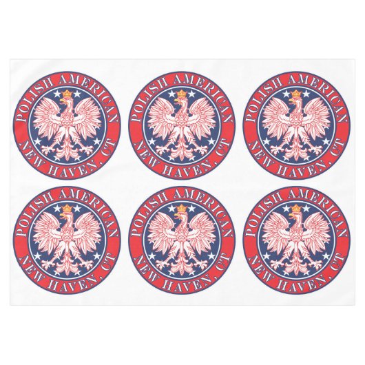 New Haven Connecticut Polnischer Adler Tischdecke (Vorderseite (Horizontal))
